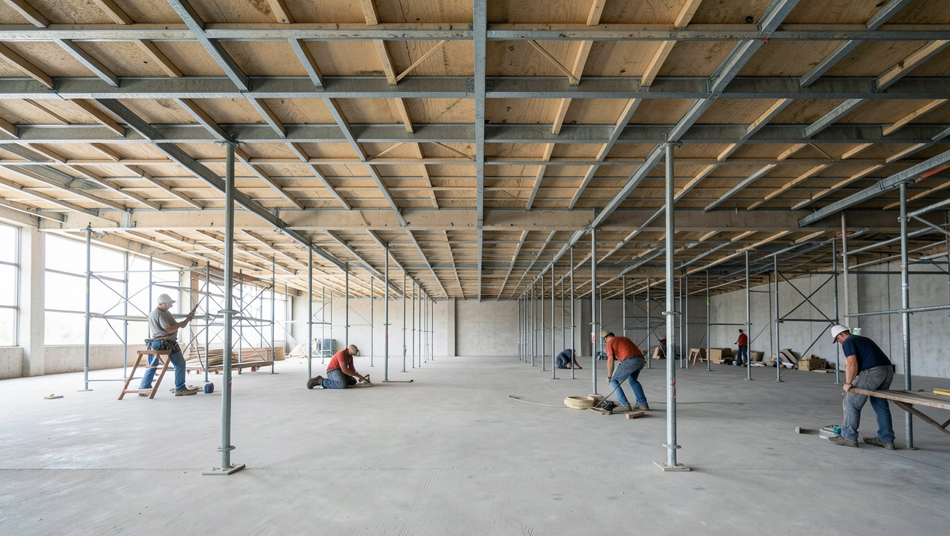 Montaż szalunków stropowych na 200 m² krok po kroku