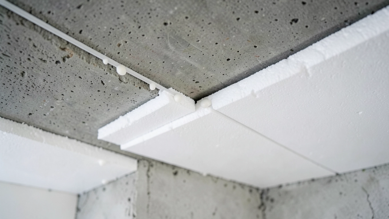 Ocieplenie stropu betonowego styropianem