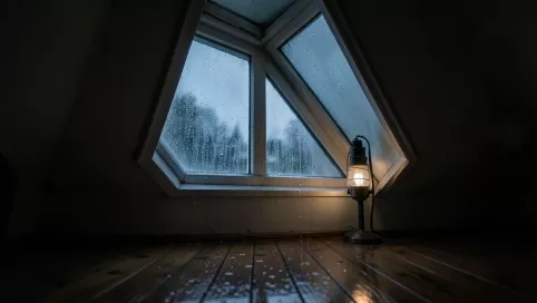 przeciek okna dachowego