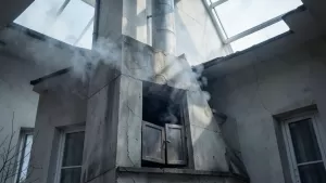 wyczystka kominowa na strychu