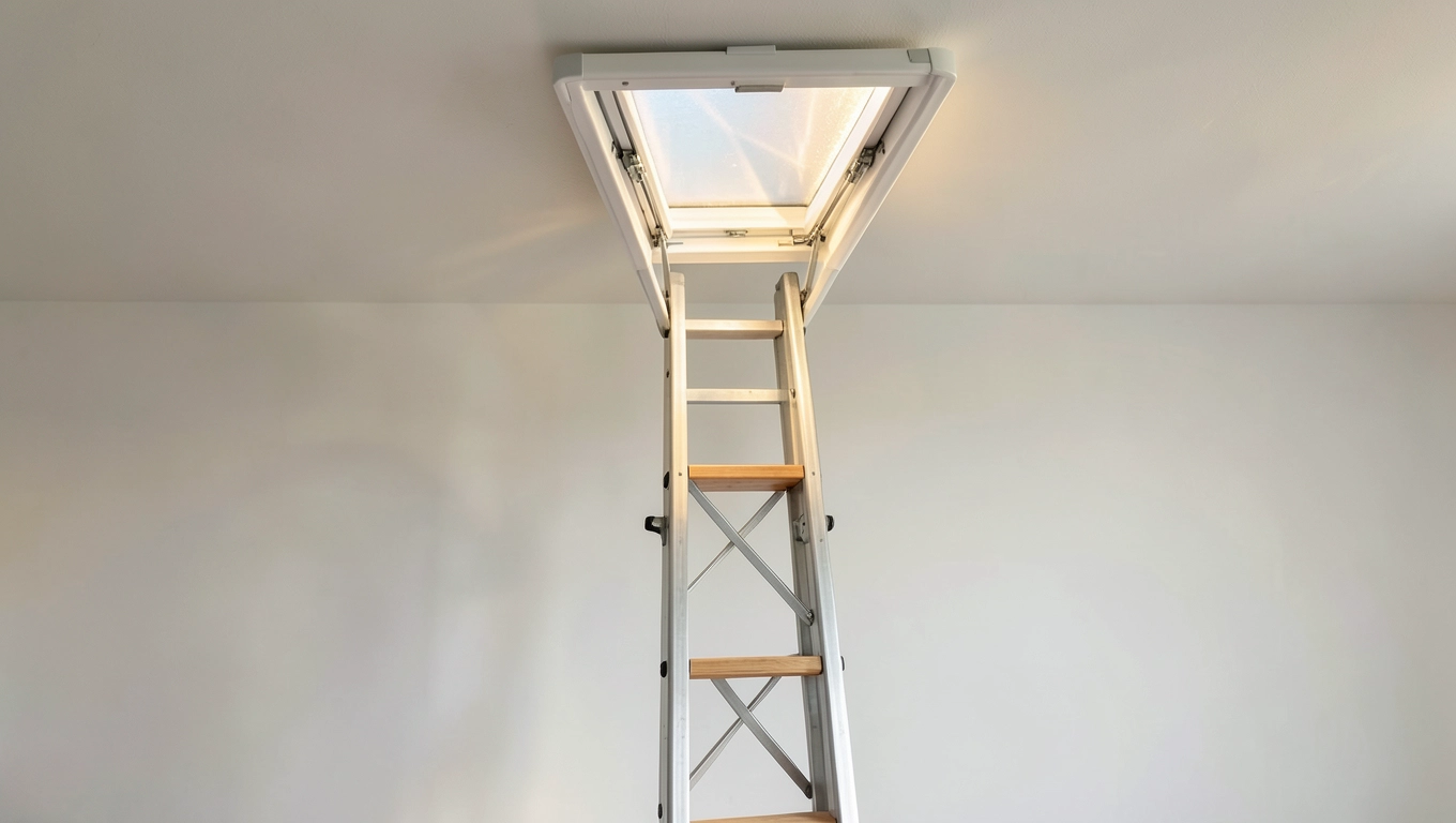 Schody strychowe nożycowe 290 cm z klapą termoizolacyjną