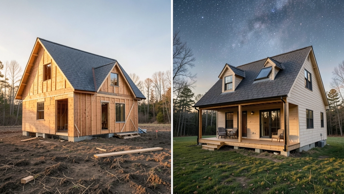 budowa domu z poddaszem krok po kroku