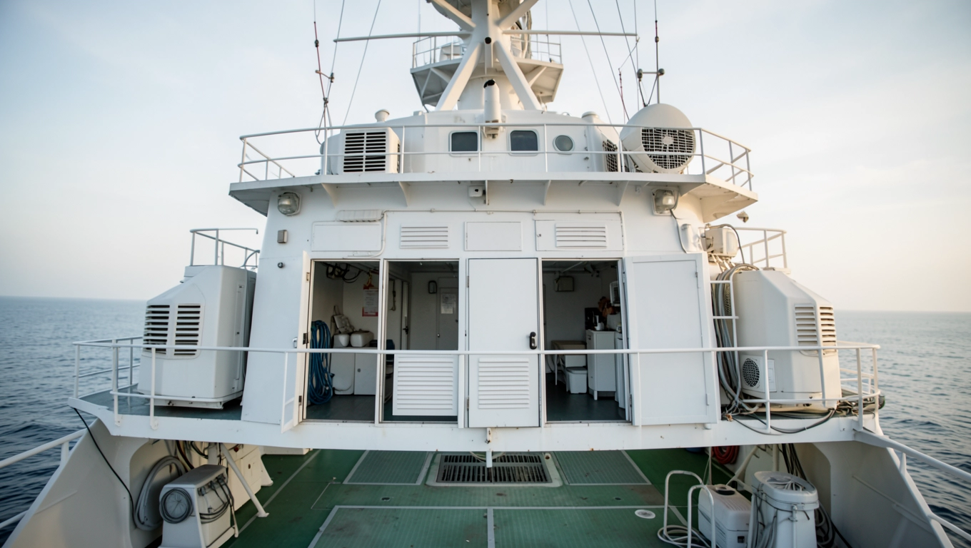 Funkcje nadbudówki w tylnej części jednostki