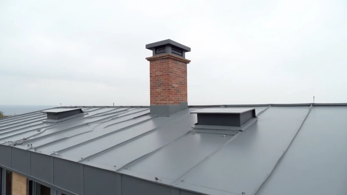 Ile powinien wystawać komin ponad dach płaski