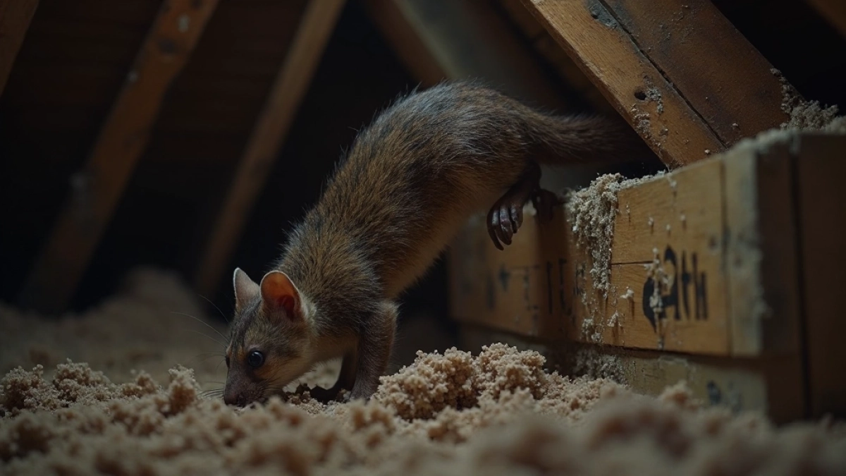 jak kuna wchodzi na strych