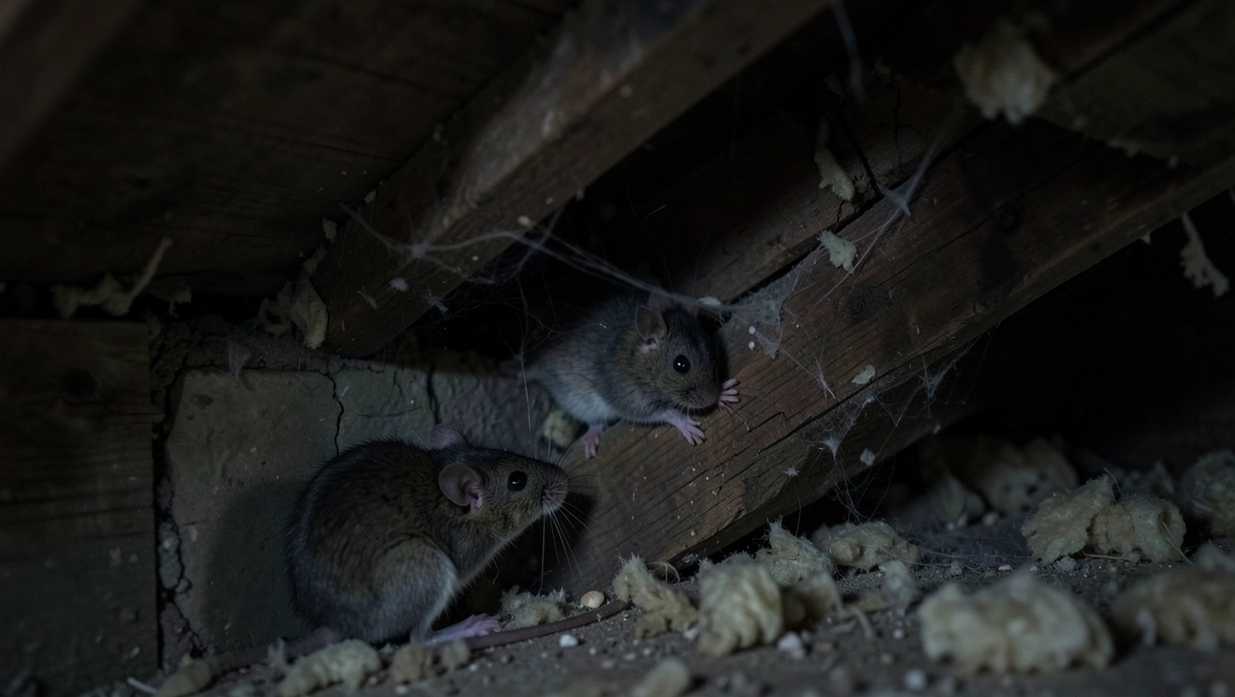 jak myszy wchodzą na strych