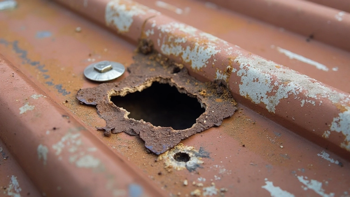 Jak załatać dziurę w dachu z blachy