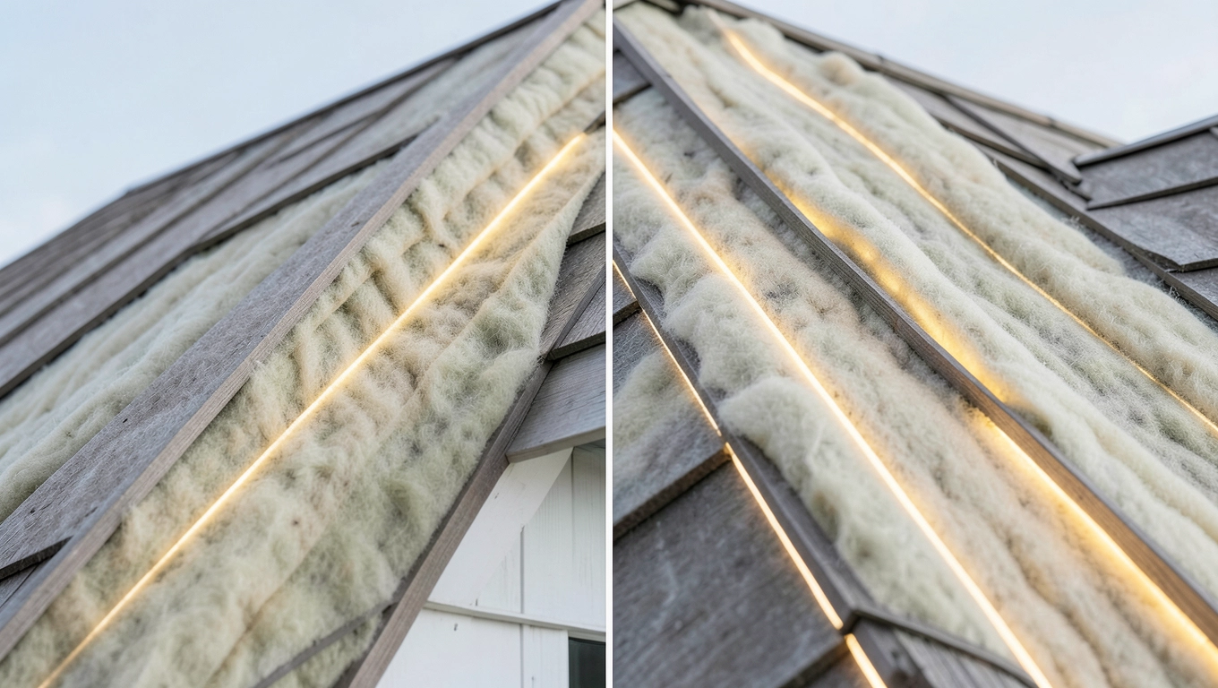 Kąt nachylenia dachu a zużycie wełny