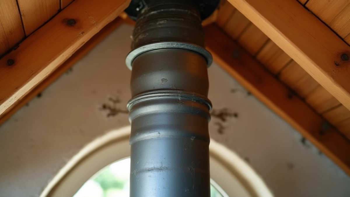 Komin do kozy przez dach