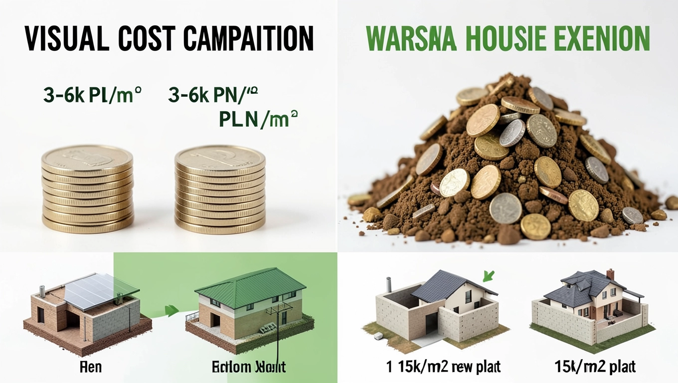 Koszt nadbudowy domu w Warszawie