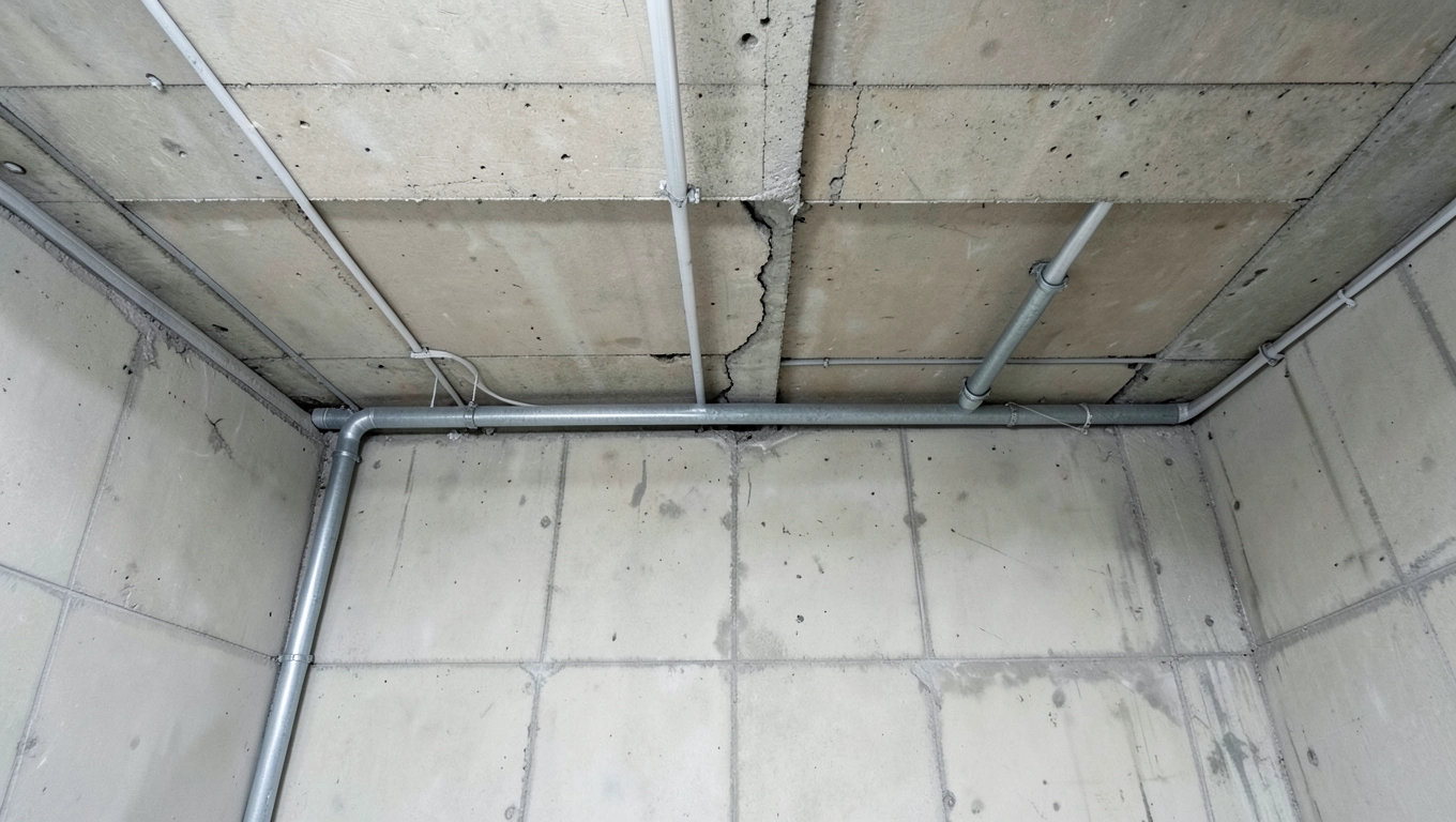 Mostki termiczne w suficie garażu