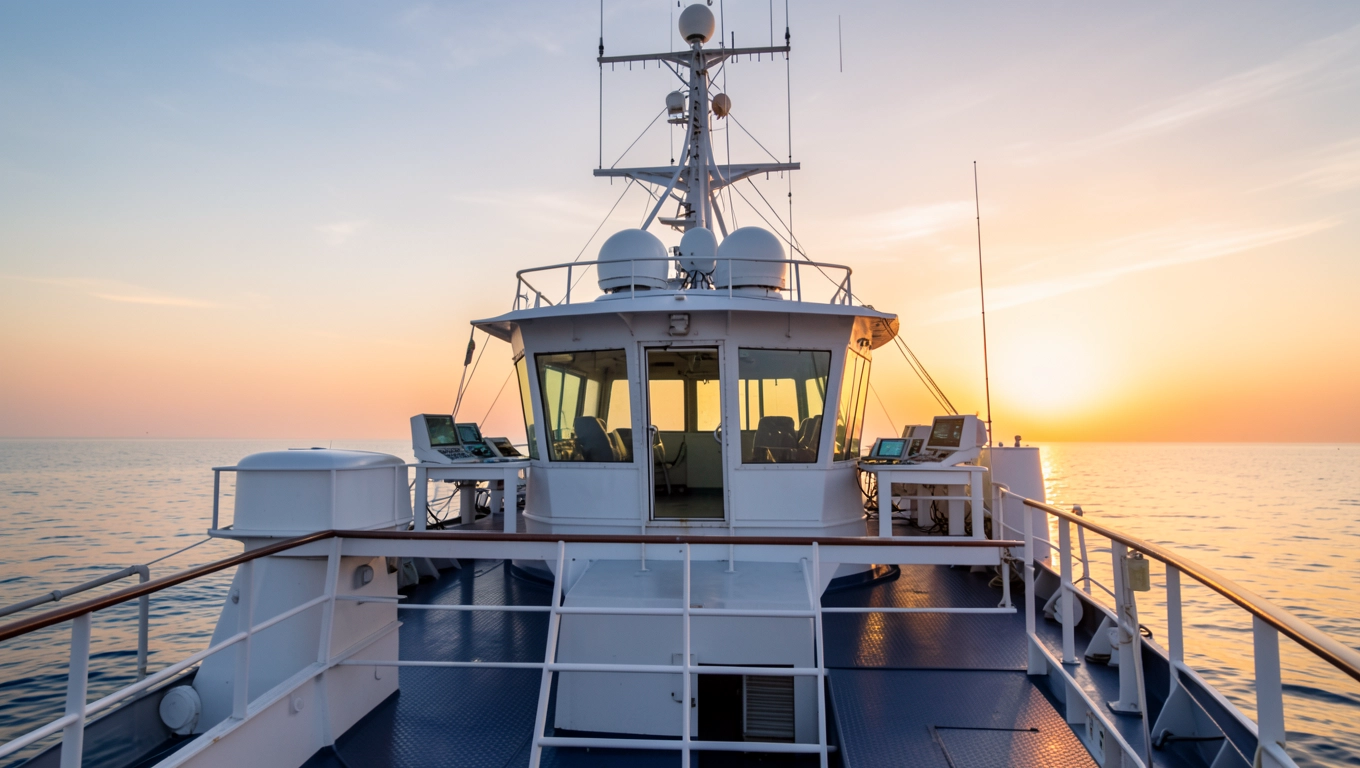 nadbudówka na statku dla kapitana