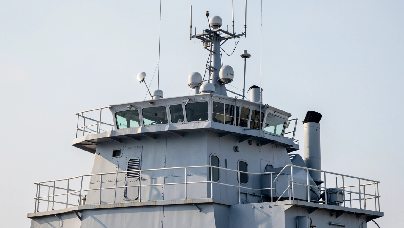 nadbudówka w tylnej części statku