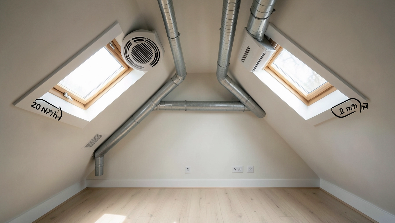 Normy wentylacji na poddaszu bez komina