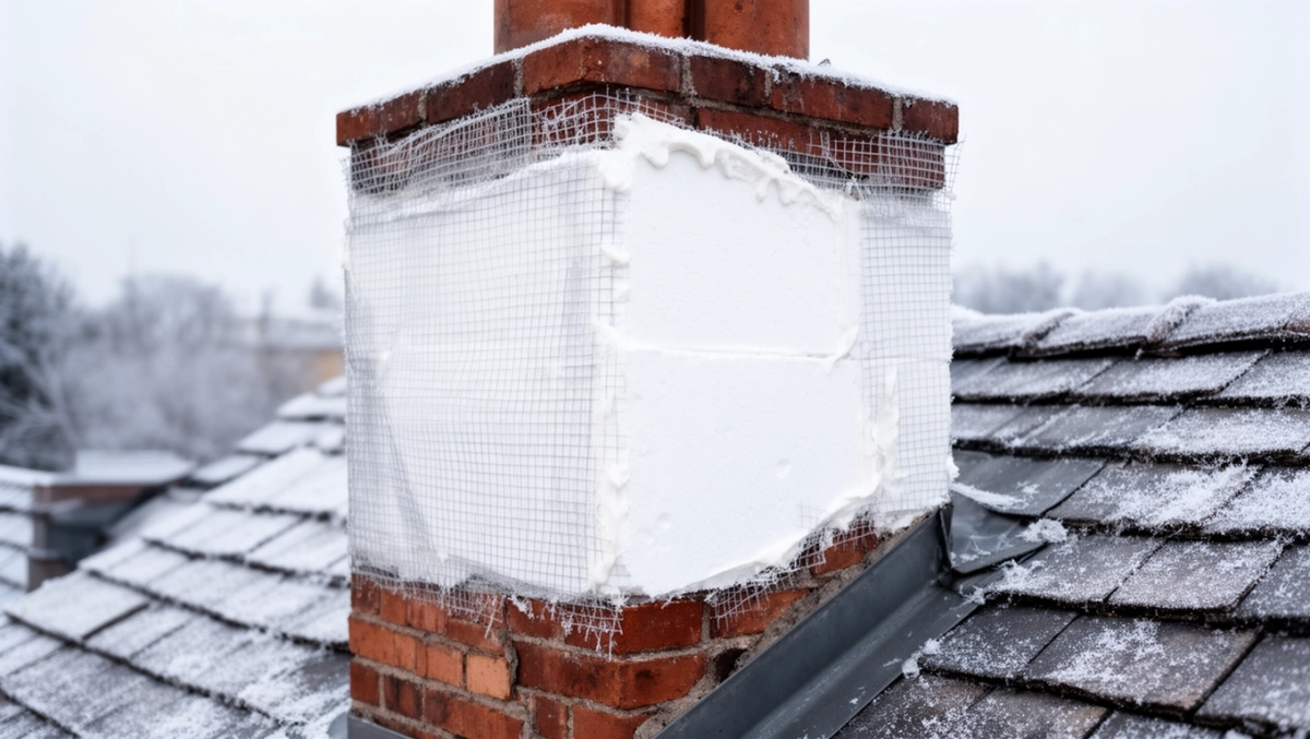 Ocieplenie komina na zewnątrz styropianem