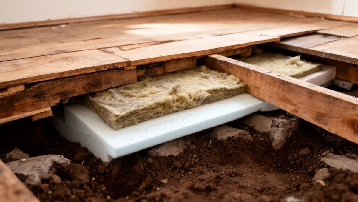 Ocieplenie podłogi drewnianej nad gruntem