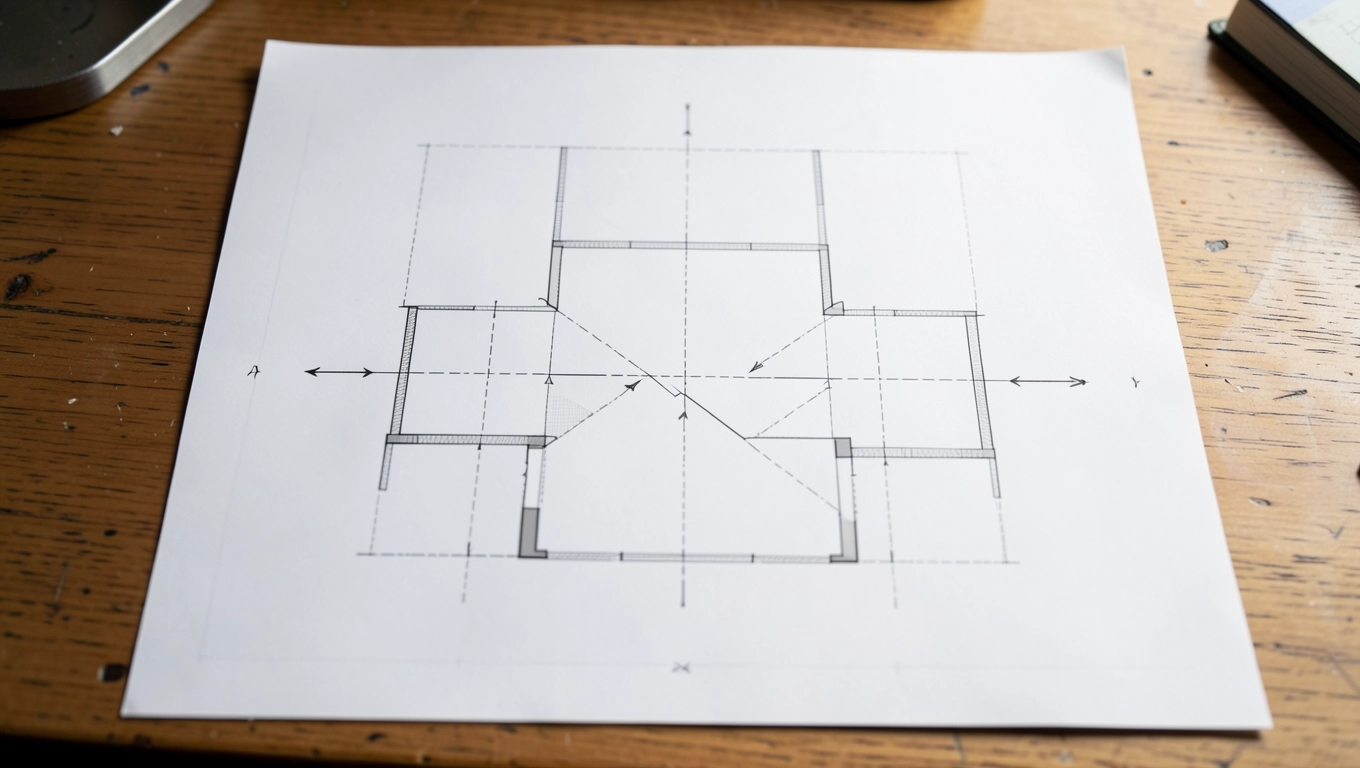 Osi i kierunki w rzutach kondygnacji