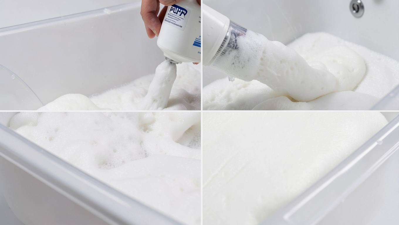 Pianka PUR do ocieplenia wanny akrylowej krok po kroku