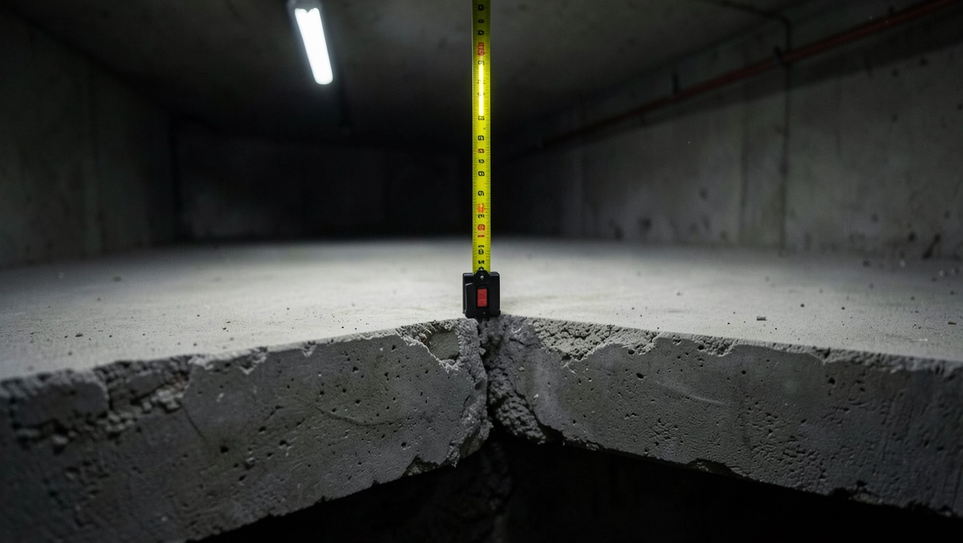 Pomiar wysokości kondygnacji podziemnej