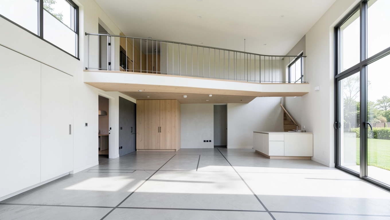 Powierzchnia antresoli względem kondygnacji