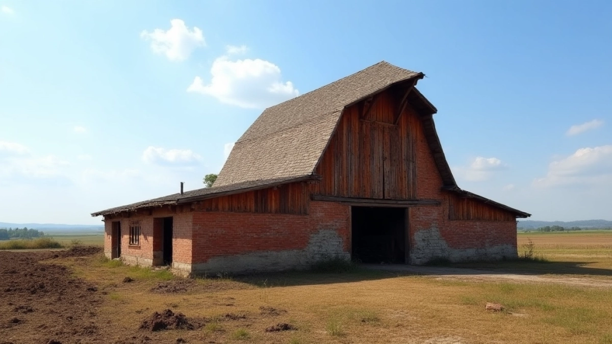 Przebudowa stodoły drewnianej na murowaną