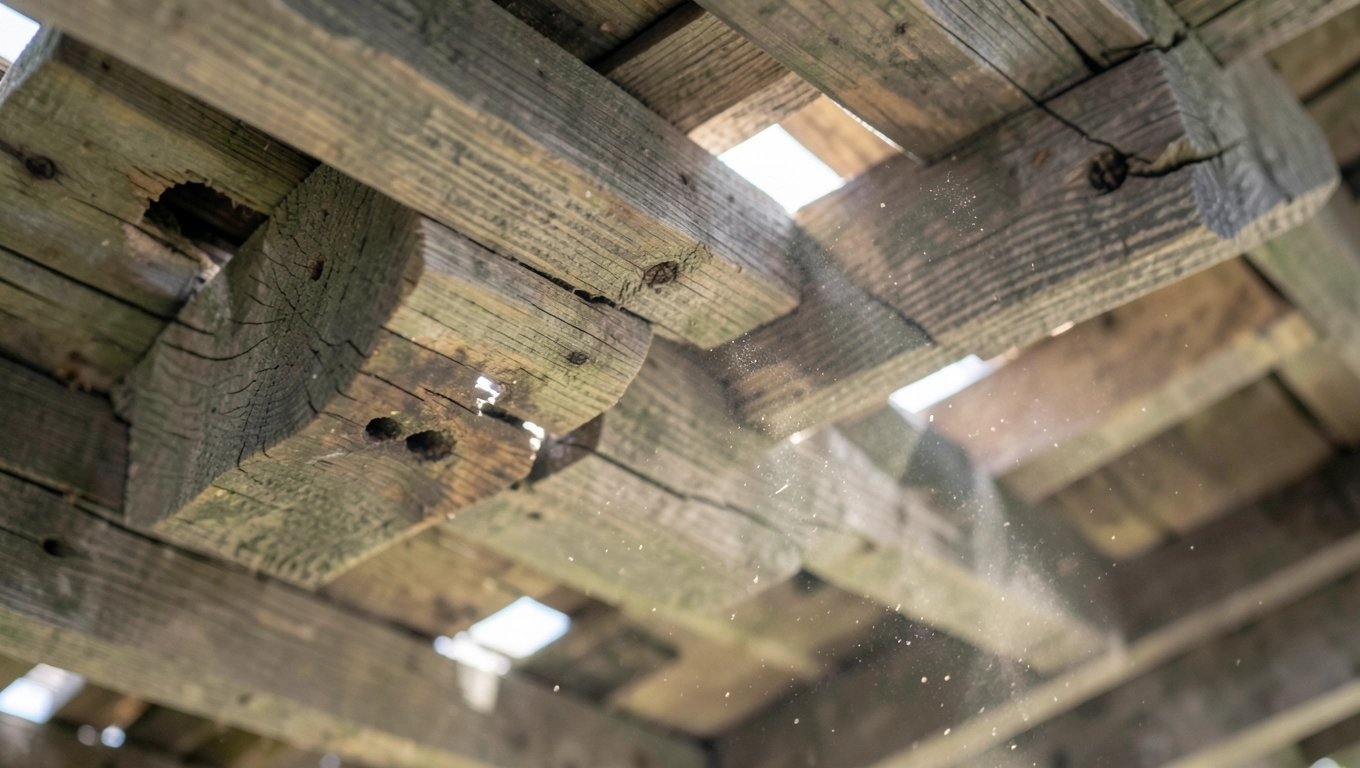 Przez szczeliny i dziury dachu