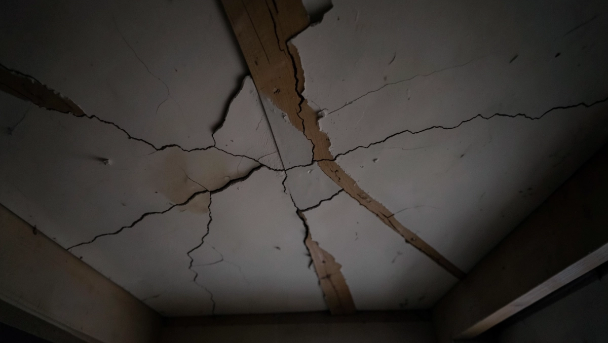 Rysy na stropie teriva