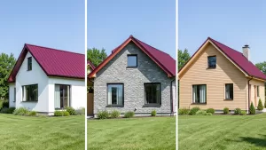 Bordowy dach jaka elewacja