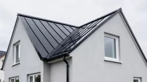 Czarny dach białe okna jaka elewacja