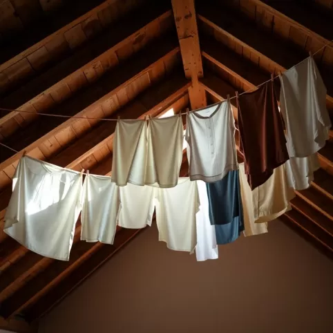 Czy na strychu można wieszać pranie