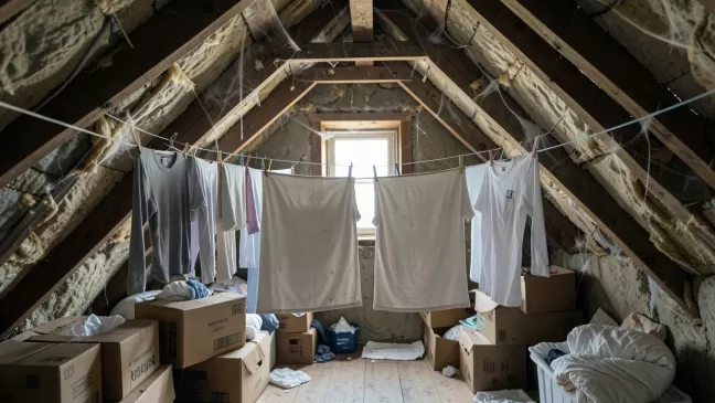 Czy na strychu można wieszać pranie