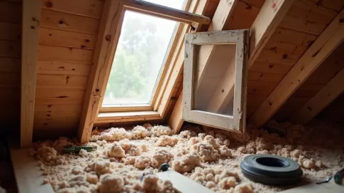 demontaż okna dachowego