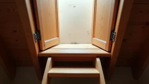 Drzwi na strych ze schodami