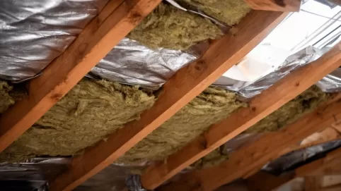 Folia na strop drewniany