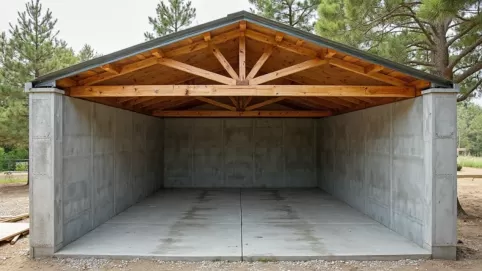 Garaż z płyt betonowych jak zrobić dach