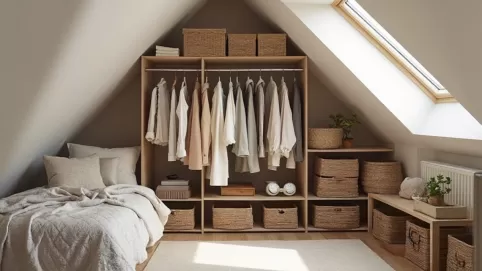 garderoba na strychu