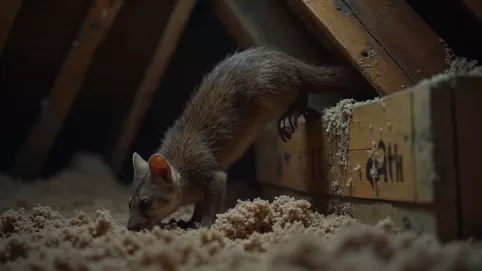 jak kuna wchodzi na strych