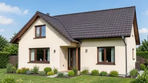 Jaki kolor elewacji do brązowego dachu i brązowych okien