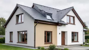 Jaki kolor elewacji do grafitowego dachu i brązowych okien