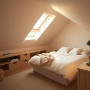 Mała sypialnia na poddaszu inspiracje
