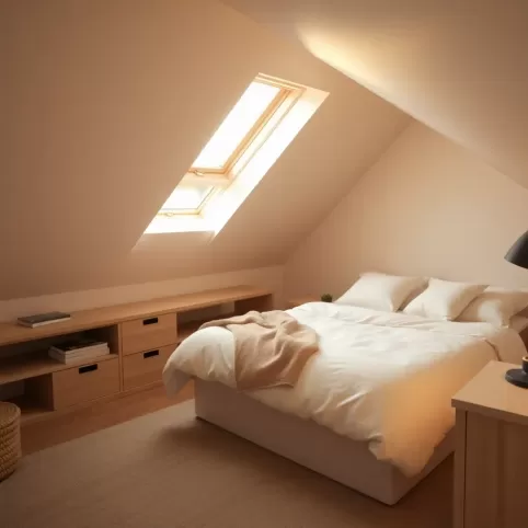 Mała sypialnia na poddaszu inspiracje