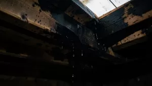 Mokry komin na strychu