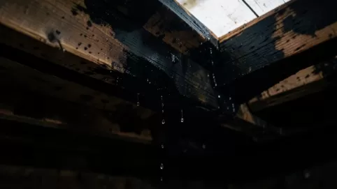 Mokry komin na strychu