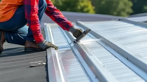 Montaż blachy trapezowej na dachu pokrytym papą