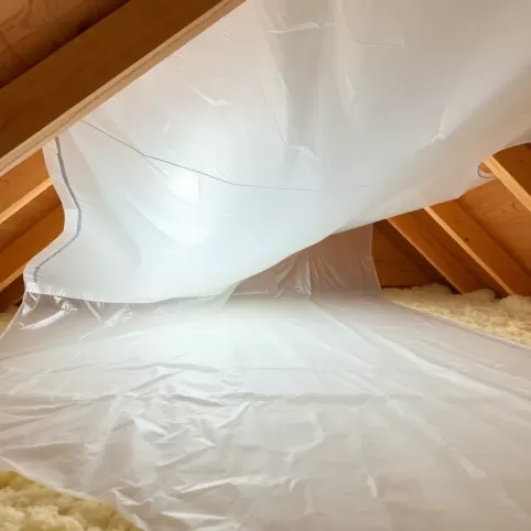 Montaż folii paroizolacyjnej na poddaszu