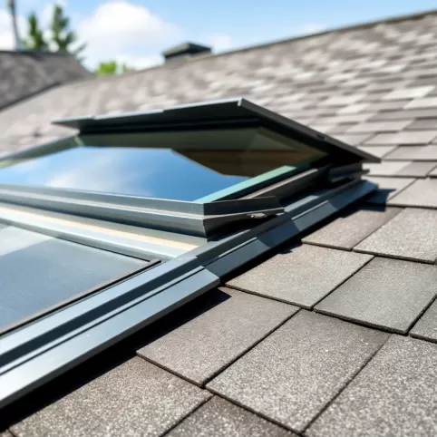 Obróbka okna dachowego na zewnątrz