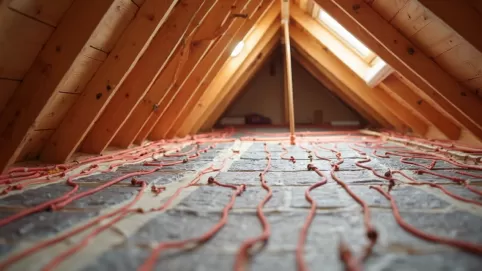 Ogrzewanie podłogowe na stropie drewnianym