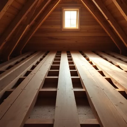 Podłoga na strychu na legarach