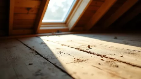 Podłoga na strychu z desek szalunkowych