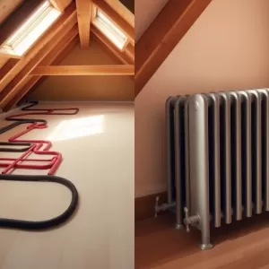 Podłogówka czy grzejniki na poddaszu